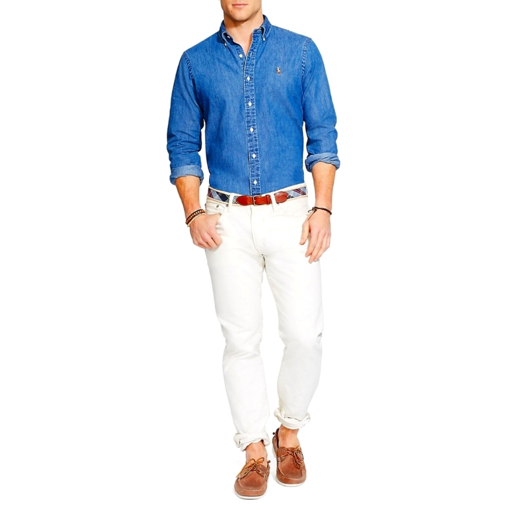 Polo Ralph Lauren Classic-Fit Solid Denim Shirt - Picture 2 of 9